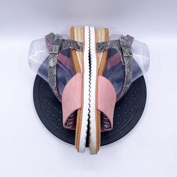 SKECHERS DESERT KISS CACTUS ROSE Womens Sandals Pink & Grey Size 8.5 - Picture 5 of 10